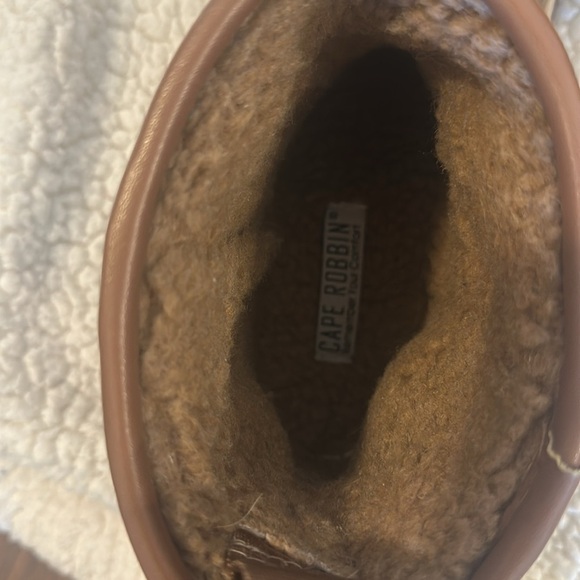 Cape Robbin Snow Rain Platform Booties Size 11 Clear Brown Slip On Round Toe - Picture 10 of 12